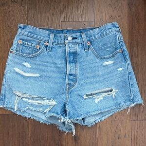 Levi's Distressed Jean Shorts